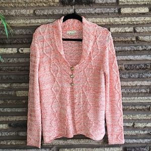 Royal Robbins Coral White Variegated Cardigan